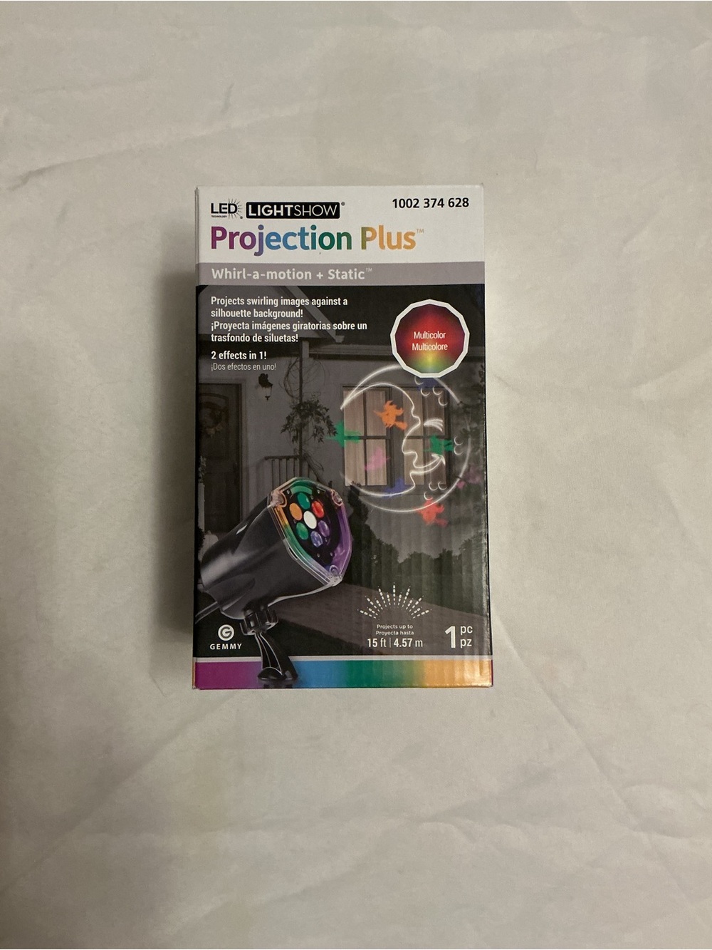 Gemmy LED Lightshow Projection Plus Multicolor Spotlight
